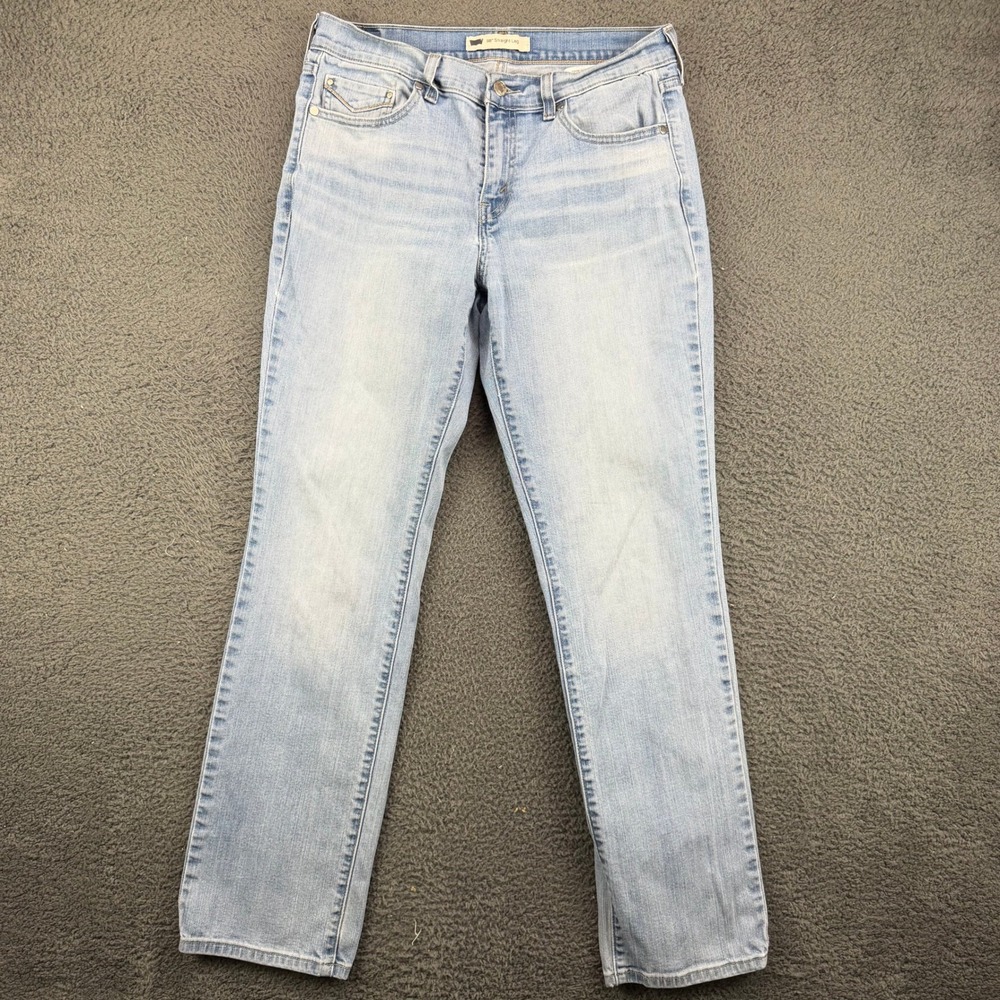 Levis 505 Straight Leg Jeans Womens 8M Light Wash Blue Denim W29 L32 9429‎